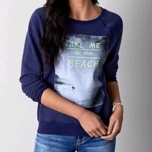 American Eagle | Take Me To The Beach Graphic Sweatshirt | Medium